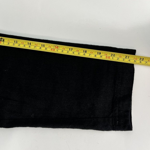 J. Jill Womens XS Linen Blend Button Up Blouse Relaxed Fit Minimalist LS Black - Picture 7 of 10